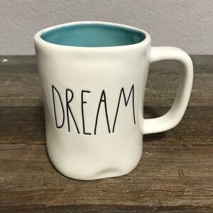 DREAM White Mug with Blue Interior, Rae Dunn